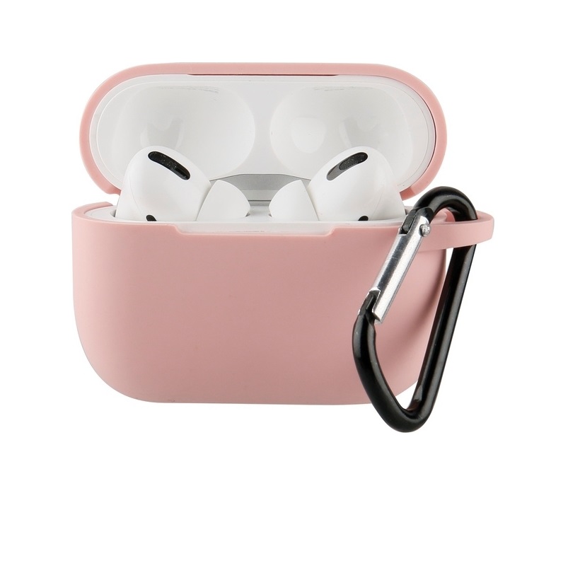 Θήκη Σιλικόνης με Γάντζο σε ροζ χρώμα για Apple AirPods Pro